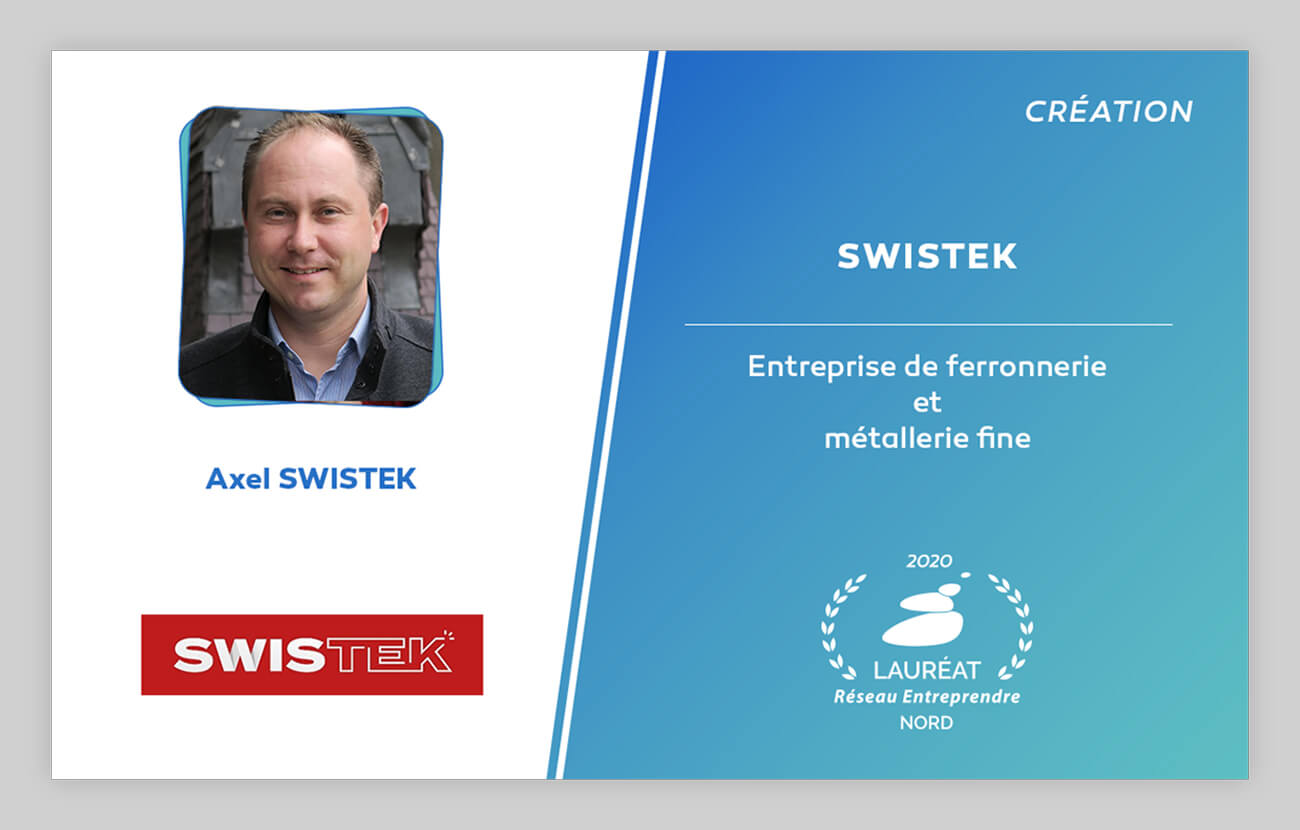 Swistek lauréate du programme "Start " de Réseau Entreprendre® Nord.